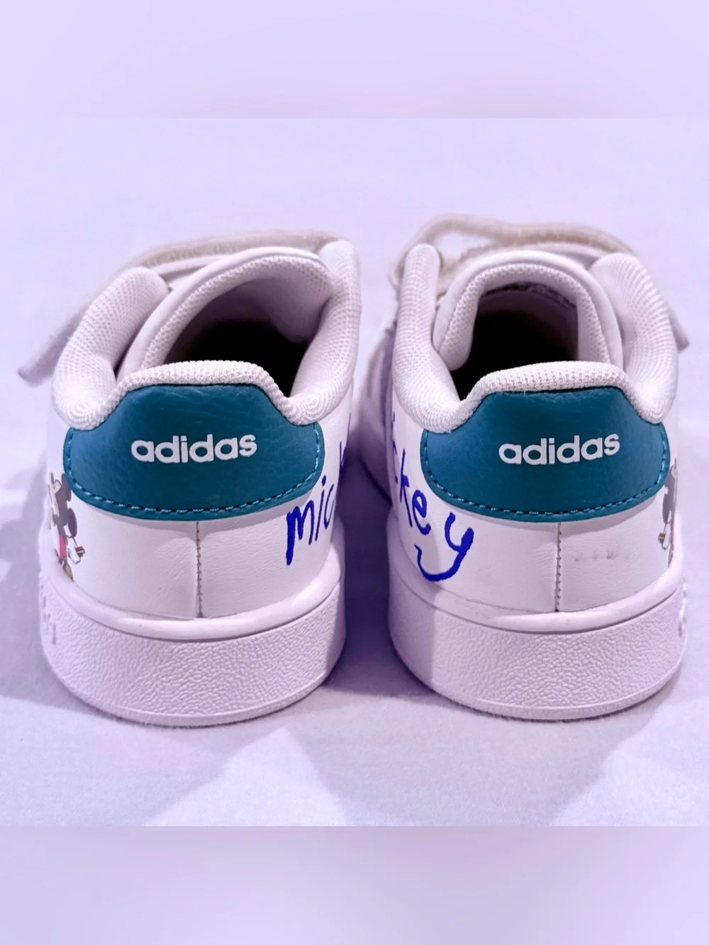 Adidas x Disney Sneakers Boys 10 Girls Mickey Mouse Grand Court White Toddlers